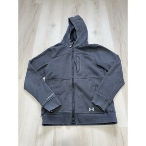 Women's Size Small Under Armour Full Zip Black Cotton Jacket